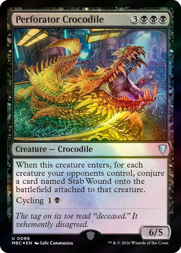 Perforator Crocodile [Mystery Booster: Commander Edition] | Jack's On Queen