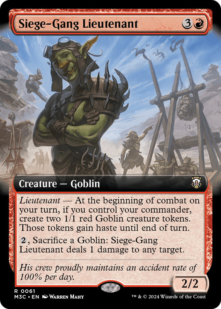 Siege-Gang Lieutenant (Extended Art) (Ripple Foil) [Modern Horizons 3 Commander] | Jack's On Queen