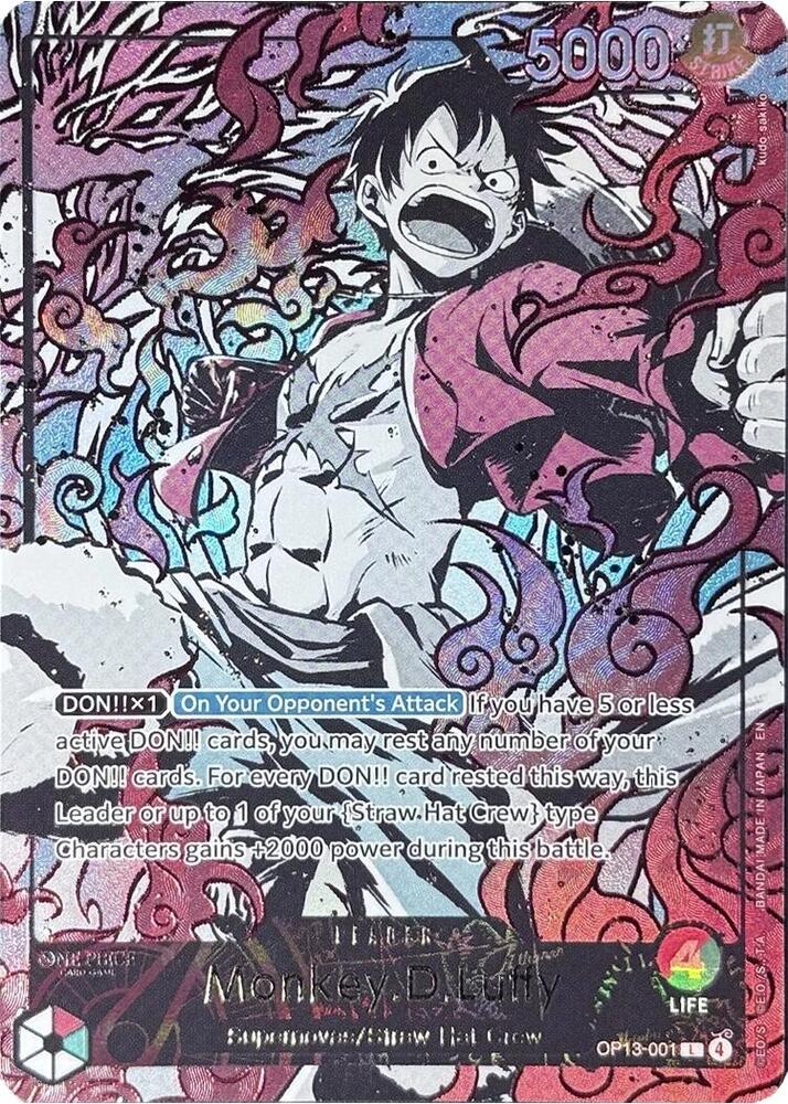 Monkey.D.Luffy (English Version 3rd Anniversary Set) (OP13-001) [One Piece Promotion Cards] | Jack's On Queen
