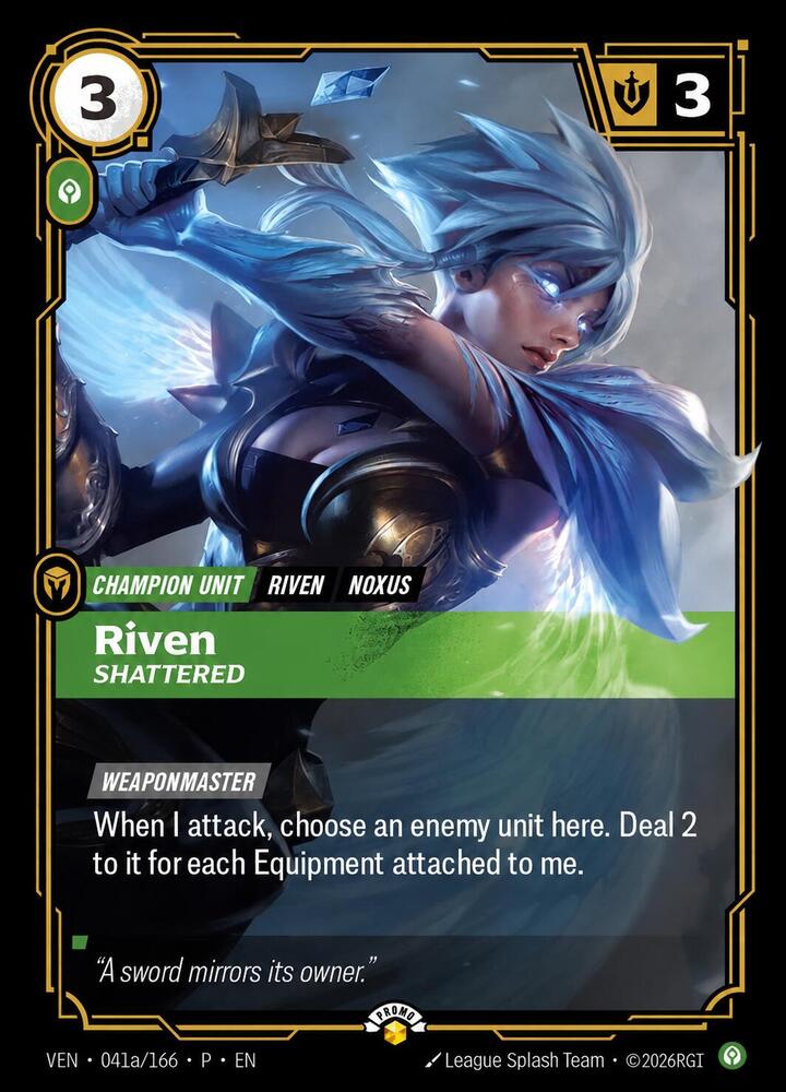 Riven - Shattered (041a/166) [Riftbound Promotional Cards] | Jack's On Queen
