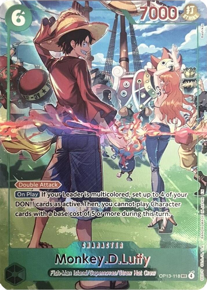 Monkey.D.Luffy (118) (English Version 3rd Anniversary Set) (OP13-118) [One Piece Promotion Cards] | Jack's On Queen