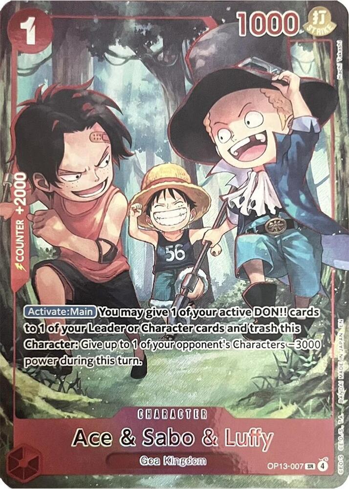 Ace & Sabo & Luffy (English Version 3rd Anniversary Set) (OP13-007) [One Piece Promotion Cards] | Jack's On Queen