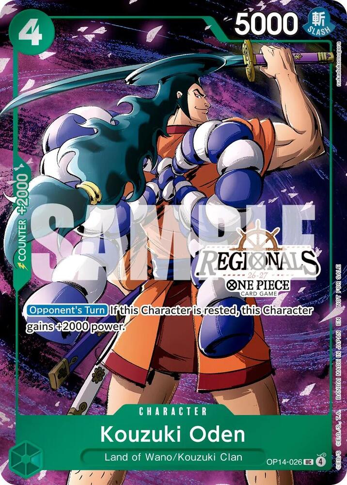 Kouzuki Oden (Regional Participation Pack 2026 Vol.2) (OP14-026) [One Piece Promotion Cards] | Jack's On Queen