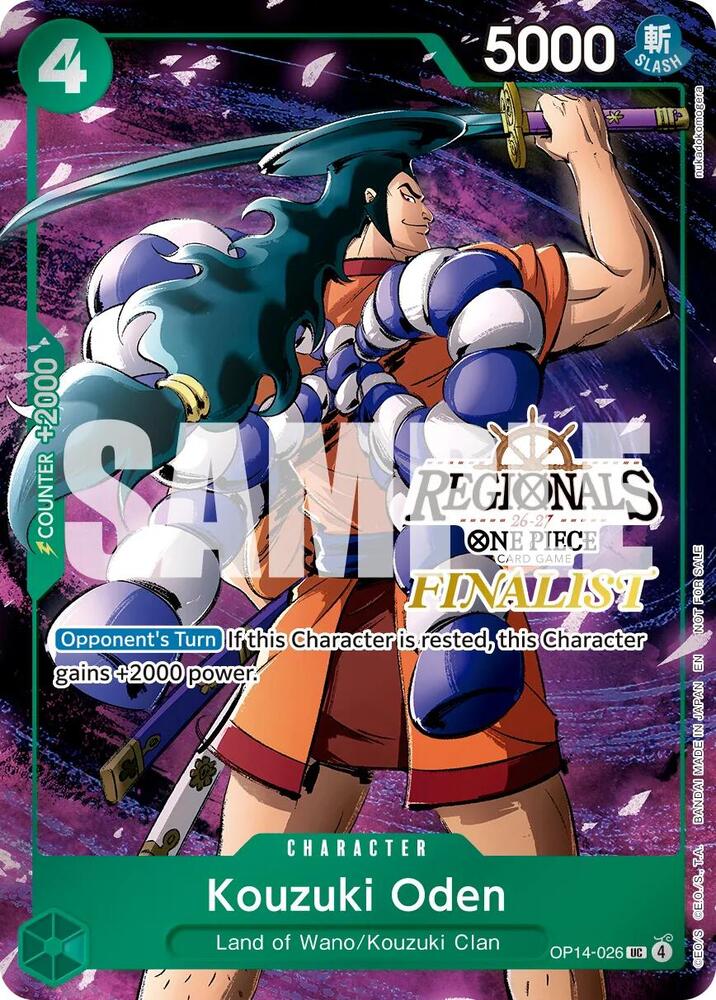 Kouzuki Oden (Regionals Finalist Card Set 26-27 Vol.2) (OP14-026) [One Piece Promotion Cards] | Jack's On Queen
