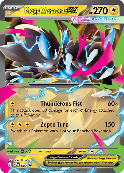 Mega Zeraora ex (089) [Mega Evolution Promo] | Jack's On Queen