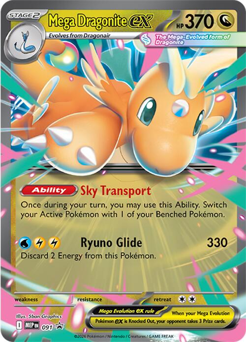 Mega Dragonite ex (091) [Mega Evolution Promo] | Jack's On Queen