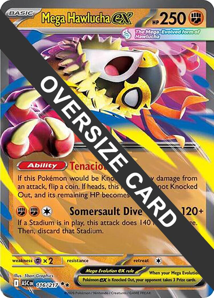 Mega Hawlucha ex (116/217) (Jumbo Card) [Mega Evolution: Ascended Heroes] | Jack's On Queen