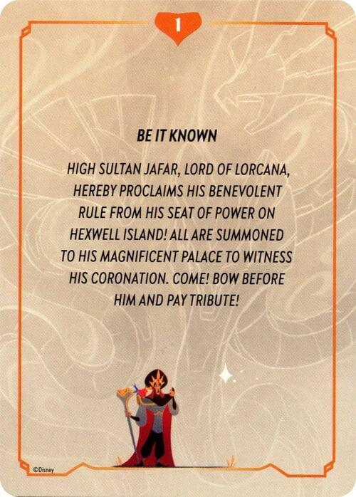 Reign of Jafar Lore Card (1 of 19) [Reign of Jafar] | Jack's On Queen
