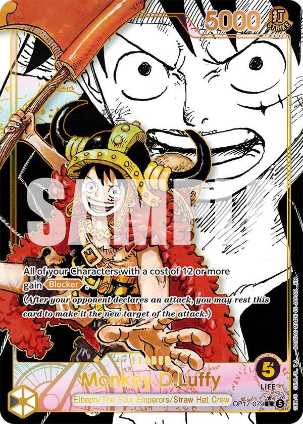 Monkey.D.Luffy (079) (Super Leader Alternate Art) (OP17-079) [The World's Strongest Warriors] | Jack's On Queen