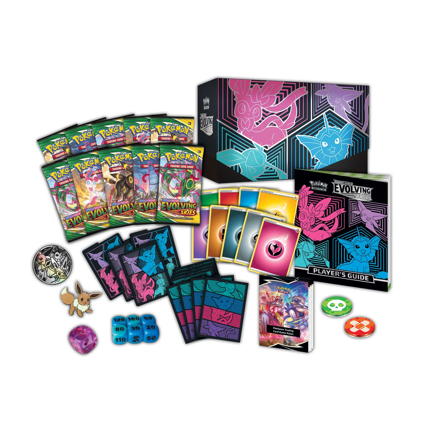 Sword & Shield: Evolving Skies - Elite Trainer Box (Glaceon/Vaporeon/Sylveon/Espeon) (Pokemon Center Exclusive) | Jack's On Queen