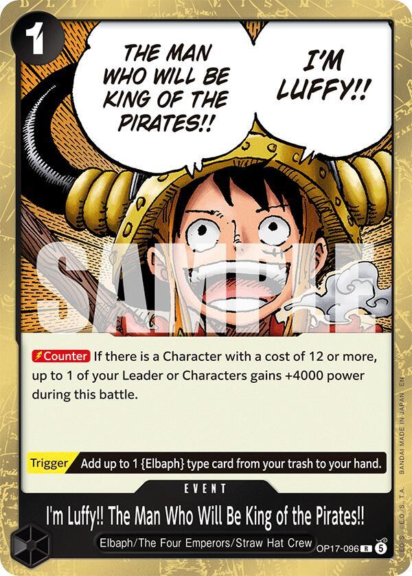 I'm Luffy!! The Man Who Will Be King of the Pirates!! (OP17-096) [The World's Strongest Warriors] | Jack's On Queen
