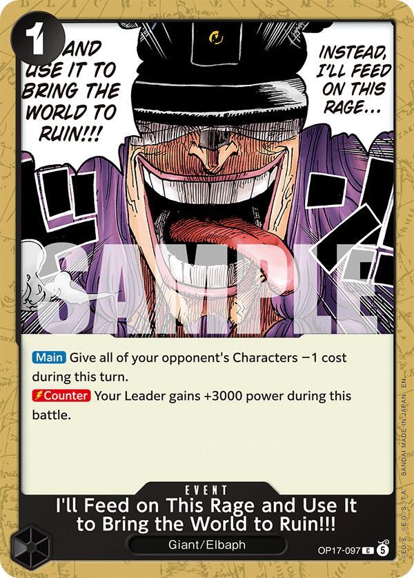 I'll Feed on This Rage and Use It to Bring the World to Ruin!!! (OP17-097) [The World's Strongest Warriors] | Jack's On Queen
