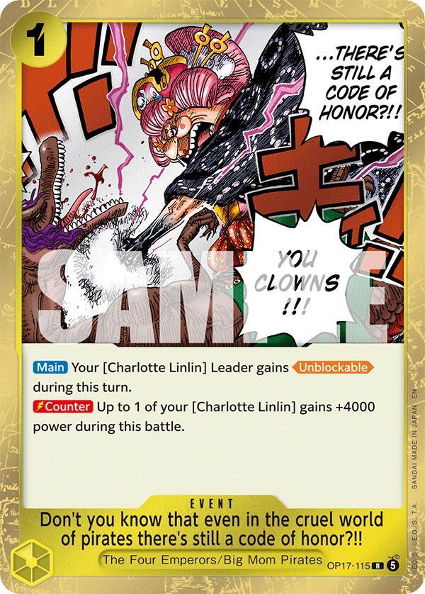 Don't you know that even in the cruel world of pirates there's still a code of honor?!! (OP17-115) [The World's Strongest Warriors] | Jack's On Queen