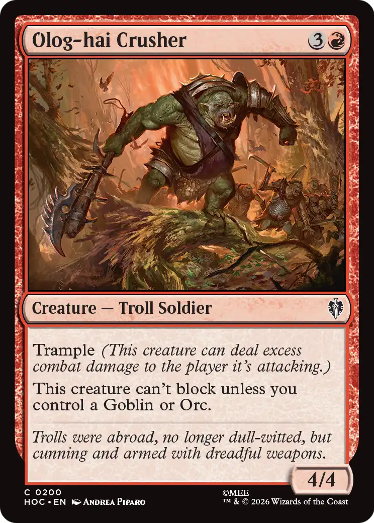 Olog-hai Crusher [The Hobbit: Eternal-Legal] | Jack's On Queen