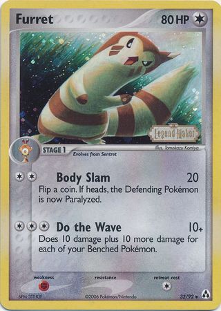 Furret (33/92) (Stamped) [EX: Legend Maker] | Jack's On Queen
