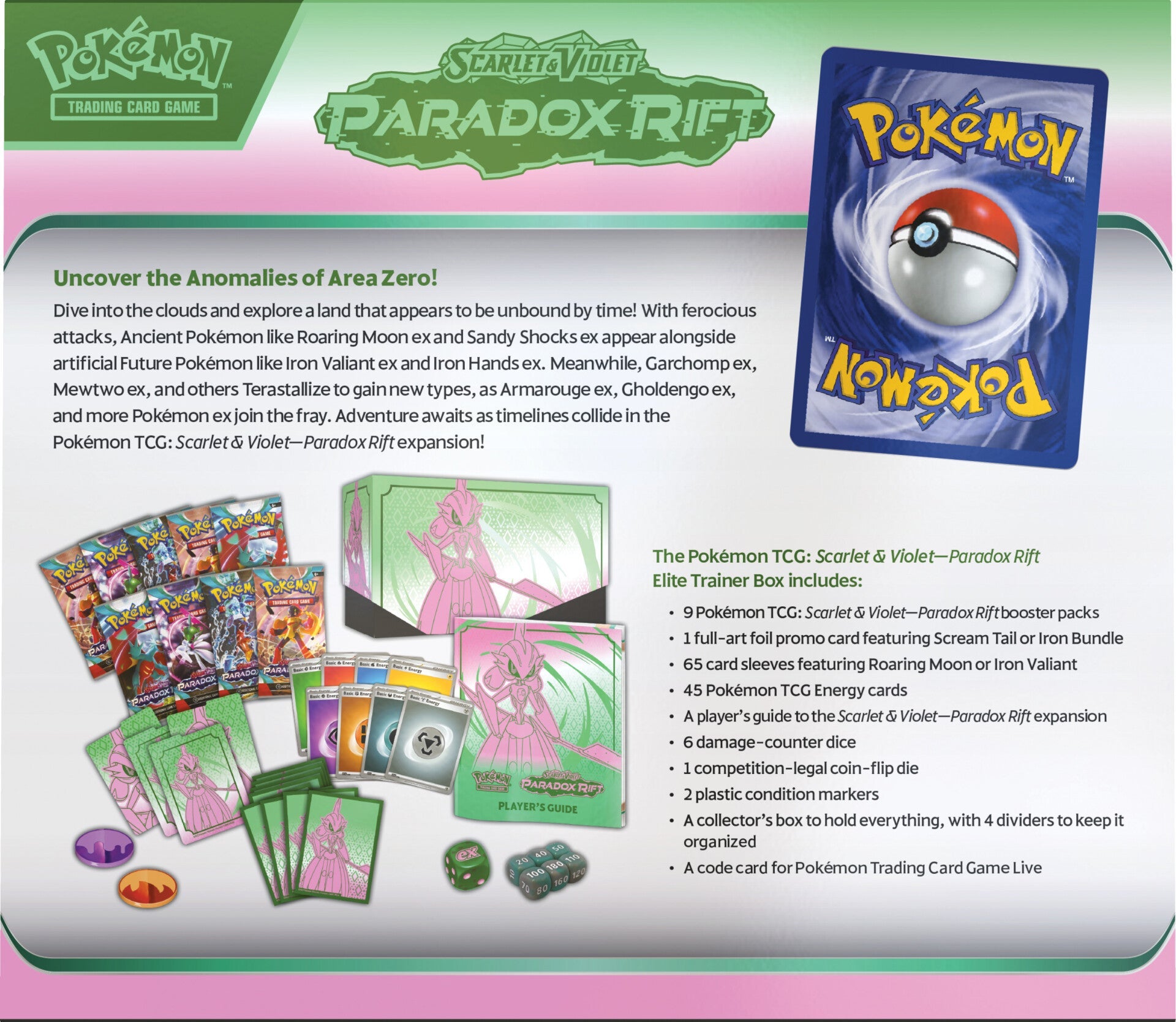 Scarlet & Violet: Paradox Rift - Elite Trainer Box (Iron Valiant) | Jack's On Queen