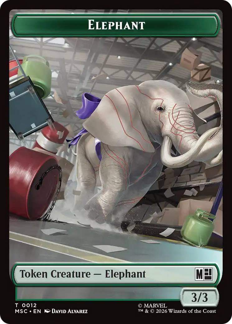 Angel // Elephant Double-Sided Token [Marvel Super Heroes Commander Tokens] | Jack's On Queen