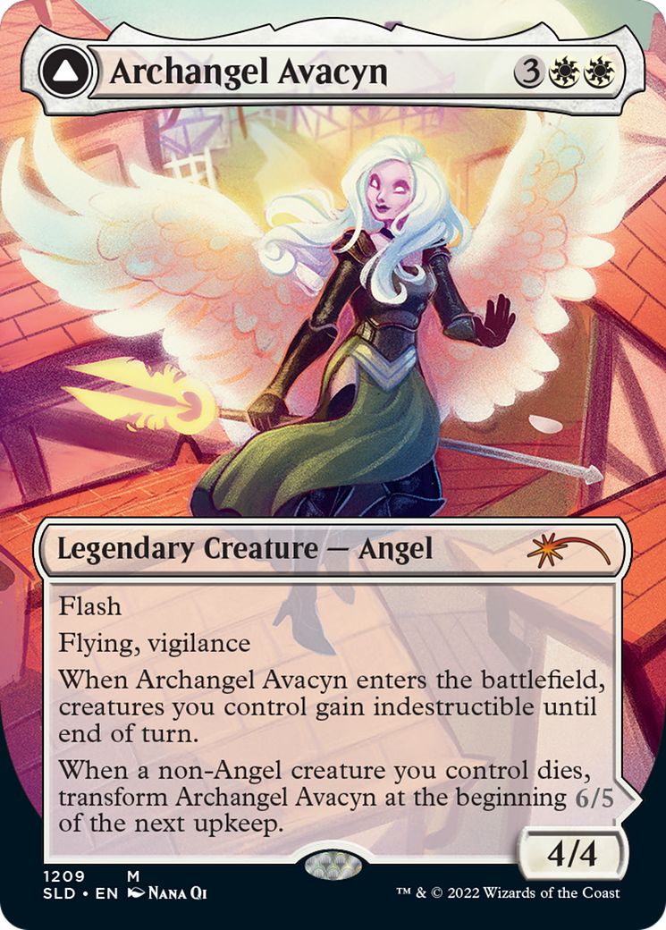 Archangel Avacyn // Avacyn, the Purifier (Display Commander) (Borderless) [Secret Lair: From Cute to Brute] | Jack's On Queen