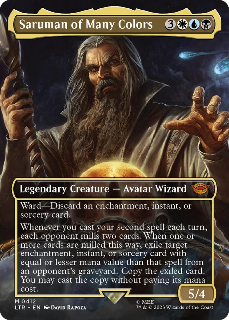 Saruman of Many Colors (Borderless Alternate Art) [The Lord of the Rings: Tales of Middle-Earth] | Jack's On Queen