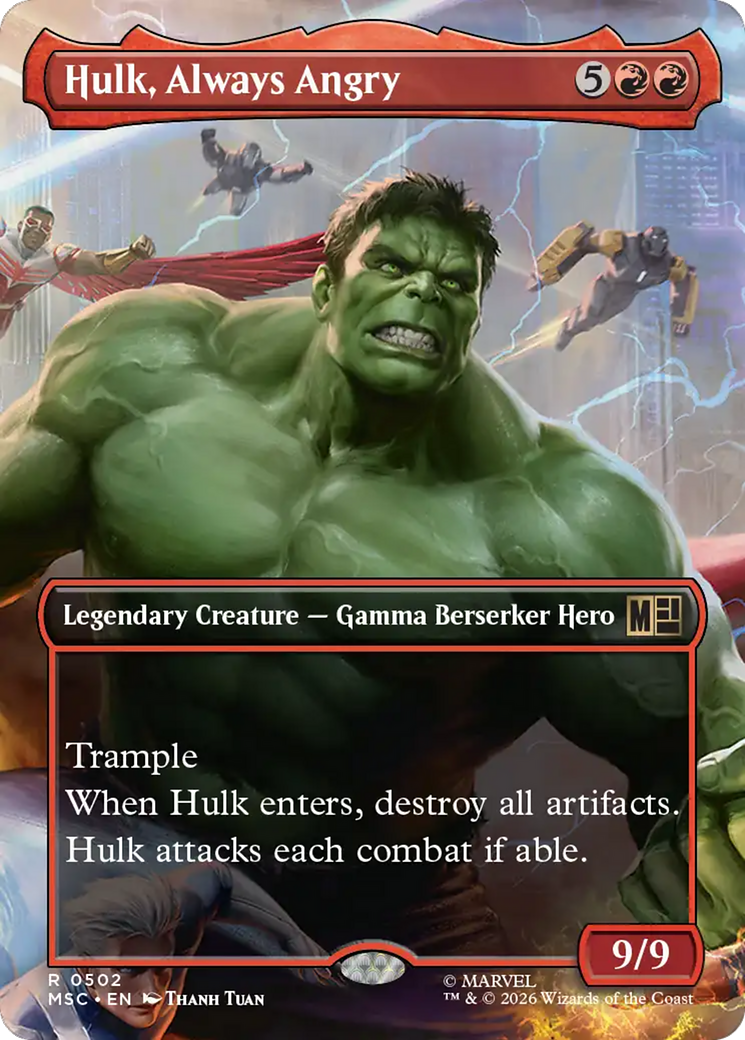 Hulk, Always Angry (Borderless) [Marvel Super Heroes Commander] | Jack's On Queen