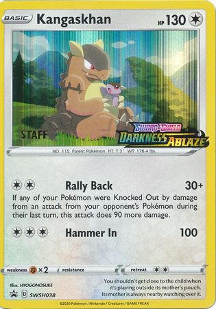 Kangaskhan (SWSH038) (Staff Prerelease Promo) [Sword & Shield: Black Star Promos] | Jack's On Queen