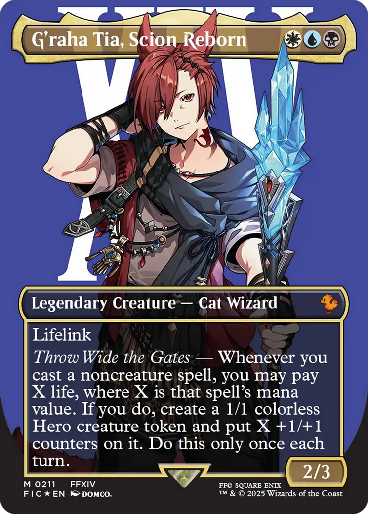 G'raha Tia, Scion Reborn (Borderless) (Surge Foil) [FINAL FANTASY Commander] | Jack's On Queen
