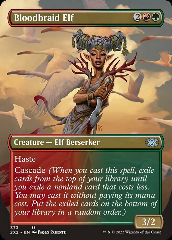 Bloodbraid Elf (Borderless Alternate Art) [Double Masters 2022] | Jack's On Queen