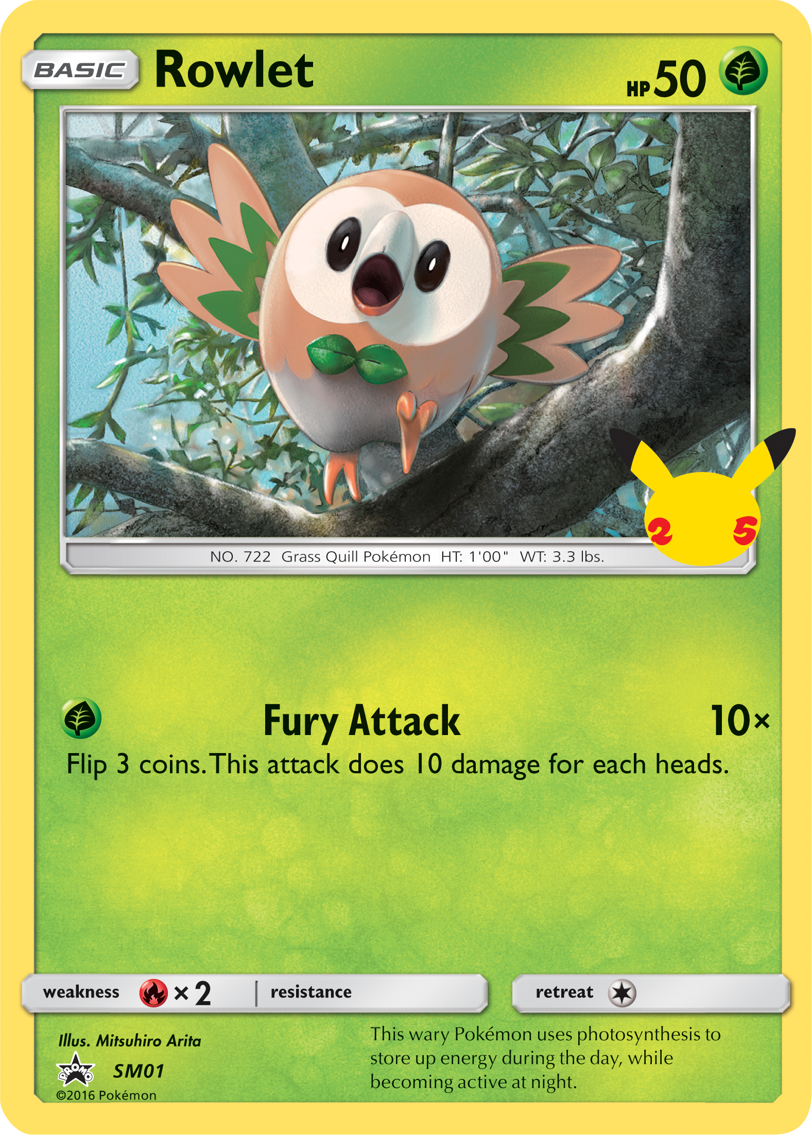 Rowlet (SM01) (Jumbo Card) [First Partner Pack] | Jack's On Queen