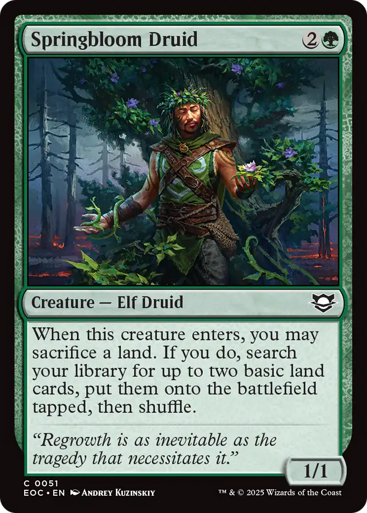 Springbloom Druid [Edge of Eternities Commander] | Jack's On Queen