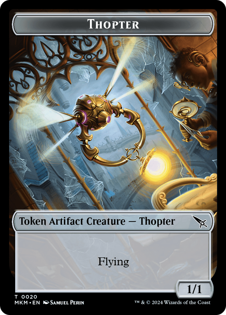 Thopter (0020) // Plant Double-Sided Token [Murders at Karlov Manor Tokens] | Jack's On Queen