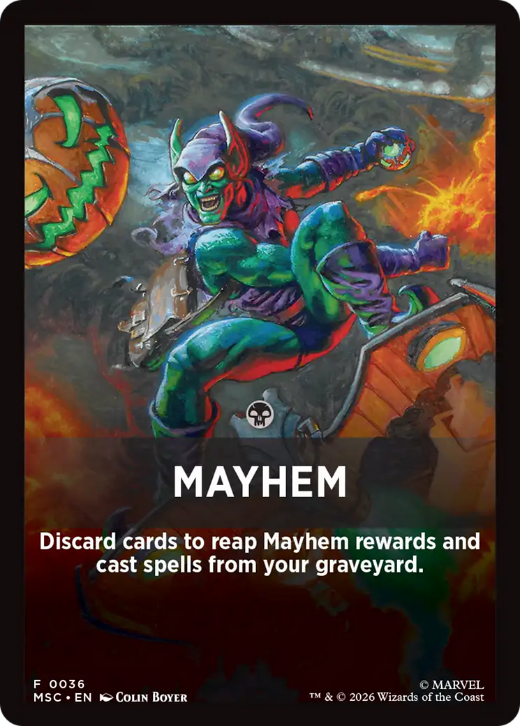 Mayhem Theme Card [Marvel Super Heroes Commander] | Jack's On Queen