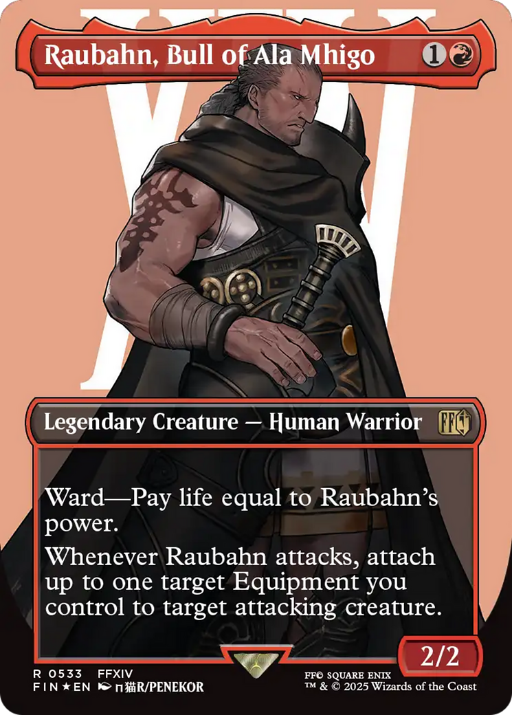 Raubahn, Bull of Ala Mhigo (Borderless) (Surge Foil) [FINAL FANTASY] | Jack's On Queen