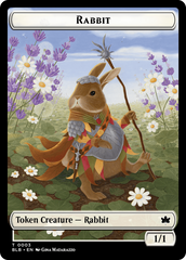 Rabbit // Rabbit Double-Sided Token [Bloomburrow Tokens] | Jack's On Queen