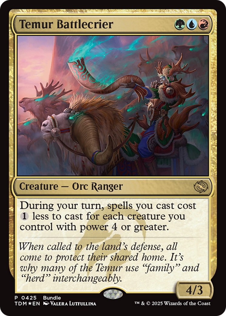 Temur Battlecrier (Bundle) [Tarkir: Dragonstorm Promos] | Jack's On Queen