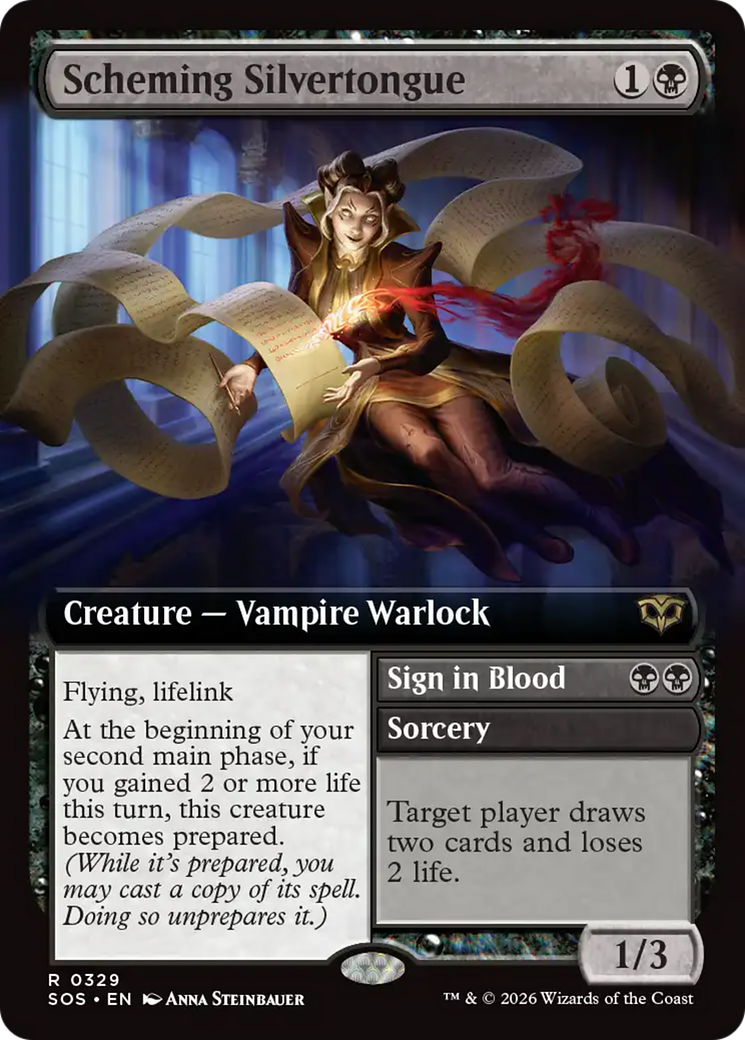 Scheming Silvertongue (Extended Art) [Secrets of Strixhaven] | Jack's On Queen