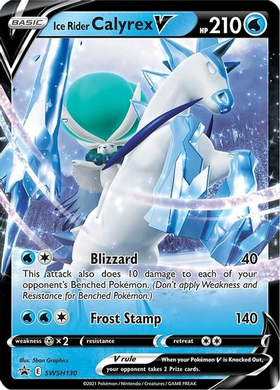 Ice Rider Calyrex V (SWSH130) (Jumbo Card) [Sword & Shield: Black Star Promos] | Jack's On Queen