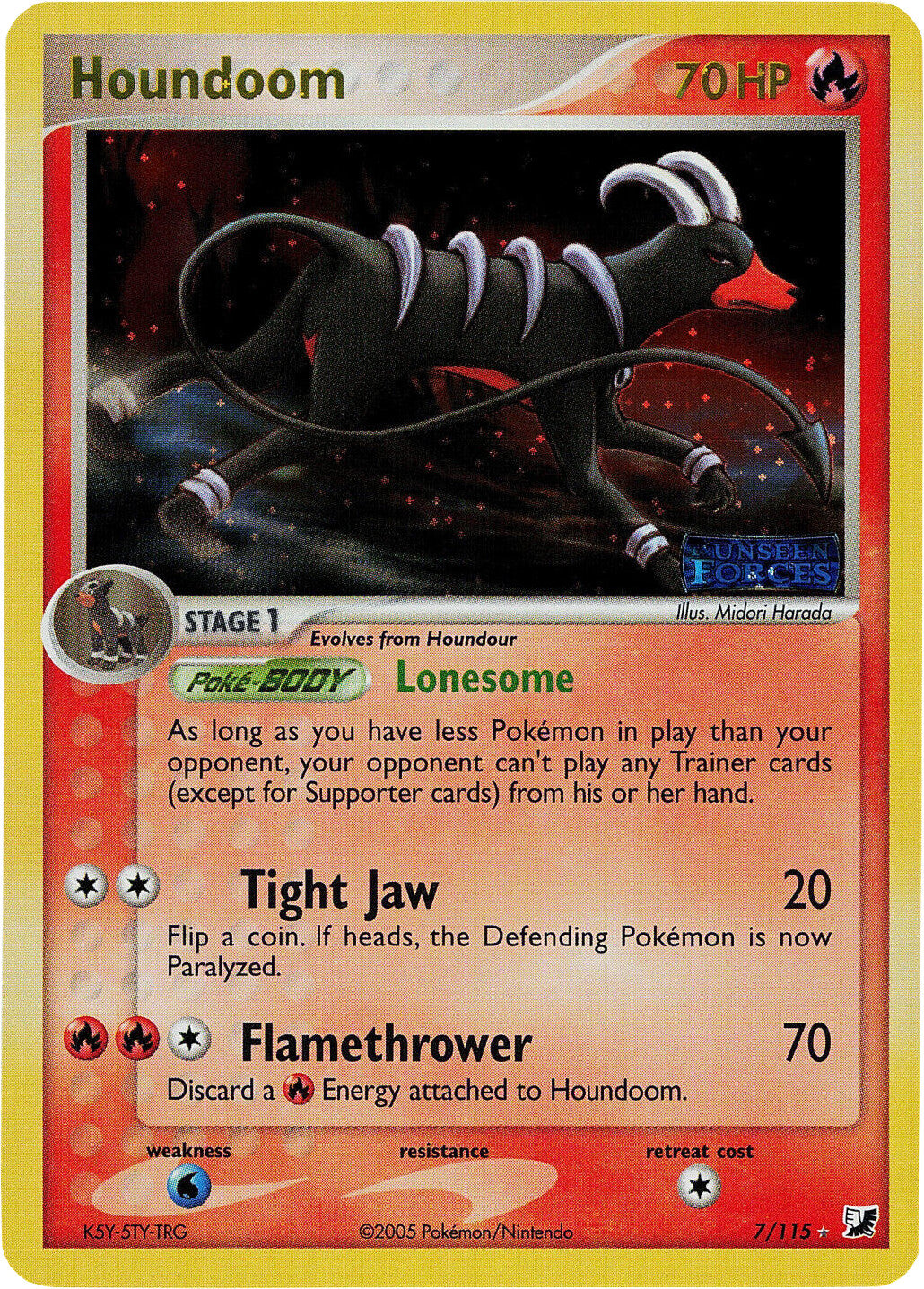 Houndoom (7/115) (Stamped) [EX: Unseen Forces] | Jack's On Queen