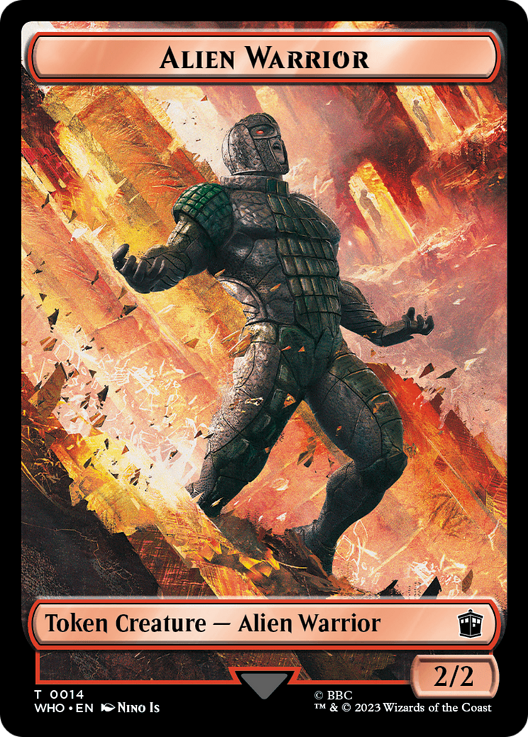 Alien Rhino // Alien Warrior Double-Sided Token [Doctor Who Tokens] | Jack's On Queen