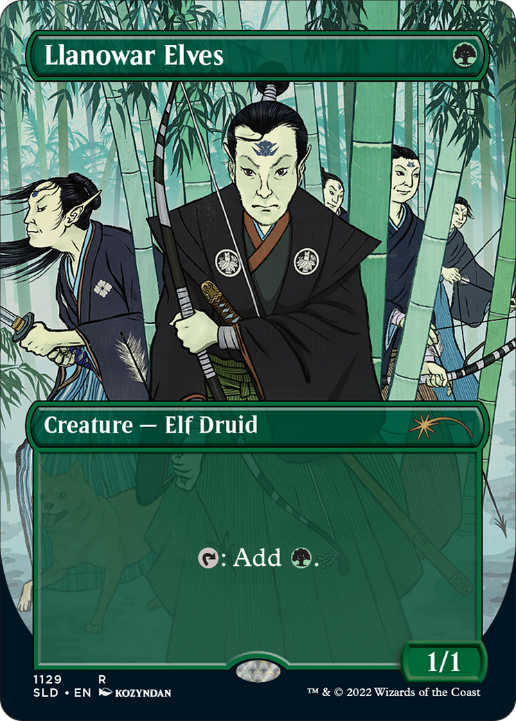 Llanowar Elves (Borderless) [Secret Lair Drop Series] | Jack's On Queen