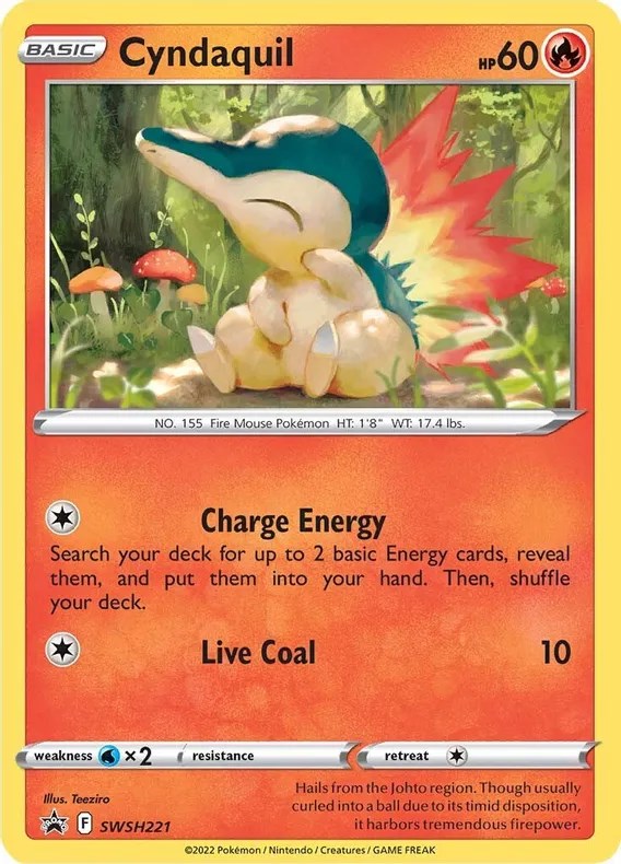 Cyndaquil (SWSH221) (Cosmos Holo) [Sword & Shield: Black Star Promos] | Jack's On Queen