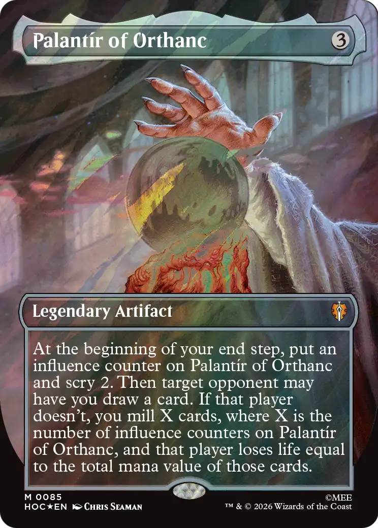 Palantir of Orthanc (Borderless) (Surge Foil) [The Hobbit: Eternal-Legal] | Jack's On Queen