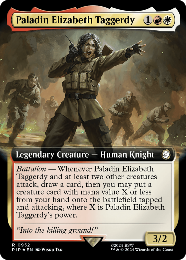 Paladin Elizabeth Taggerdy (Extended Art) (Surge Foil) [Fallout] | Jack's On Queen