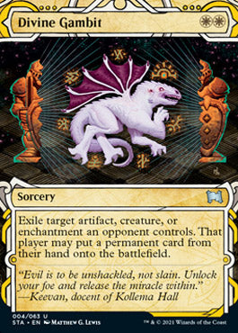 Divine Gambit (Foil Etched) [Strixhaven: Mystical Archive] | Jack's On Queen