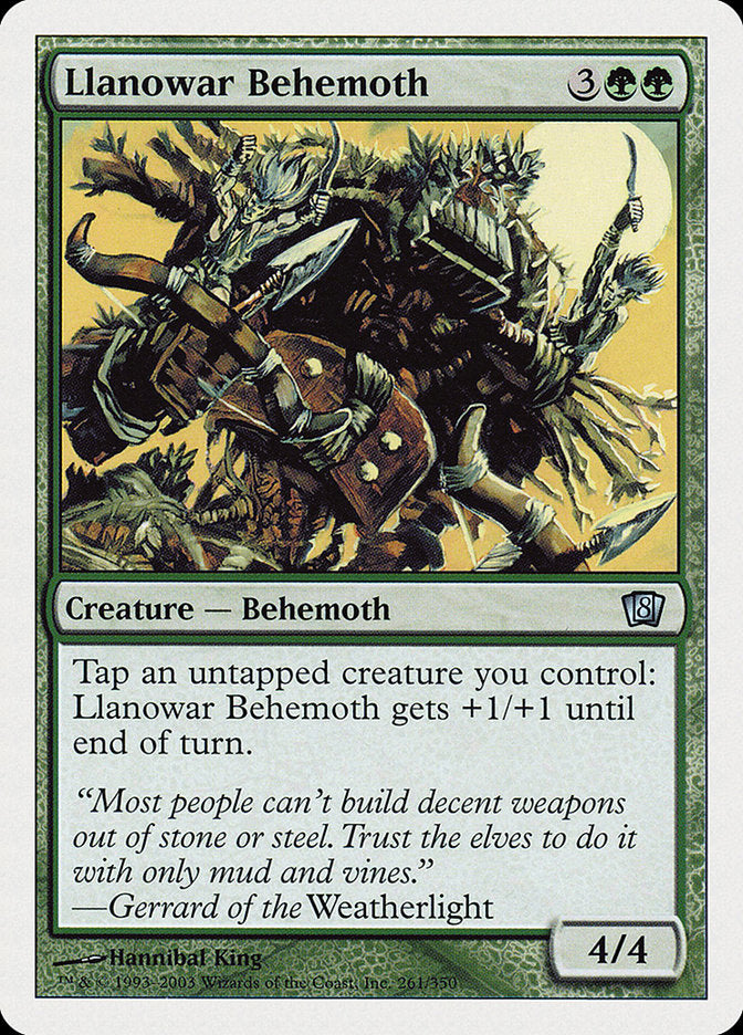 Llanowar Behemoth (8th Edition) [Oversize Cards] | Jack's On Queen
