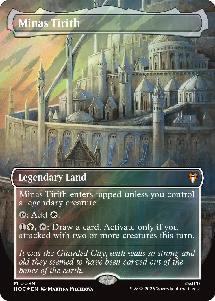 Minas Tirith (Borderless) (Surge Foil) [The Hobbit: Eternal-Legal] | Jack's On Queen