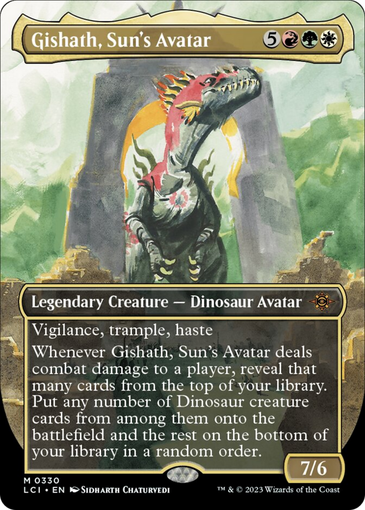 Gishath, Sun's Avatar (Borderless) [The Lost Caverns of Ixalan] | Jack's On Queen