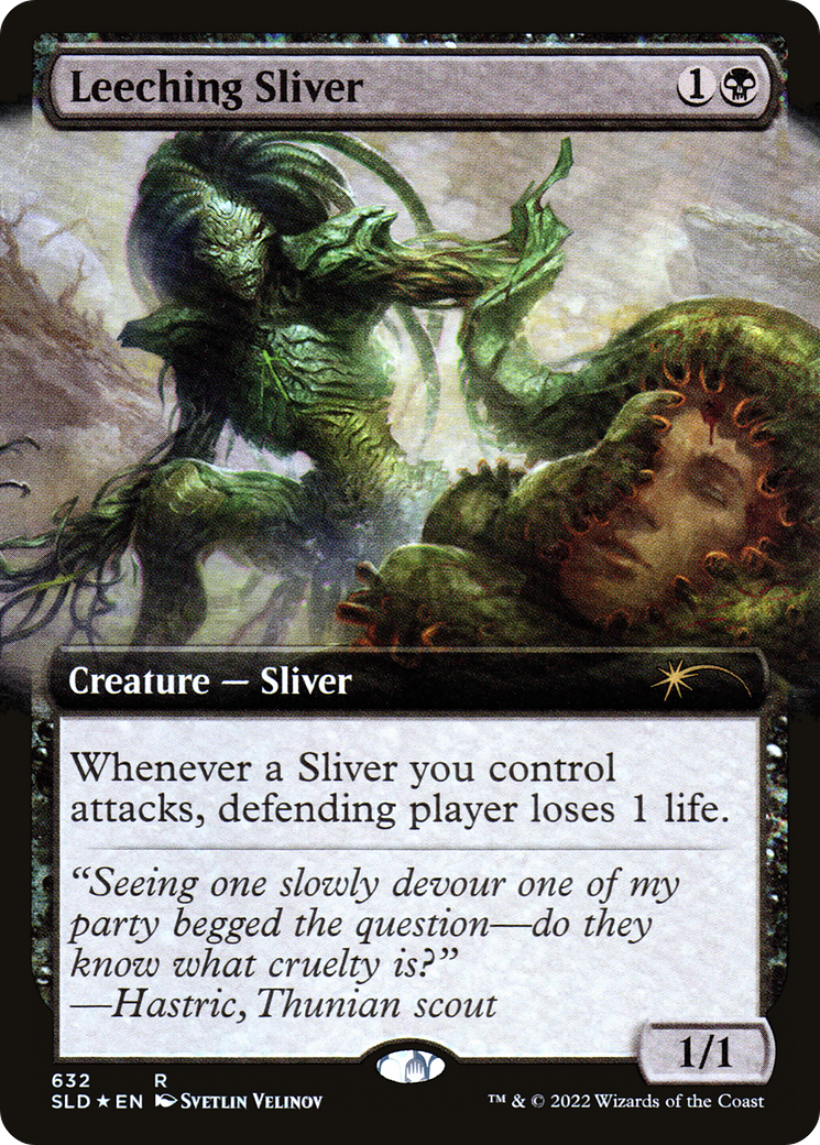 Leeching Sliver (Extended Art) [Secret Lair Drop Promos] | Jack's On Queen