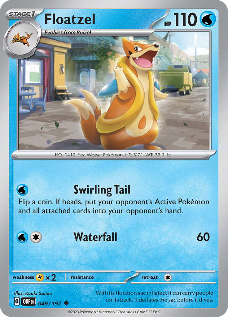 Floatzel (049/197) [Scarlet & Violet: Obsidian Flames] | Jack's On Queen