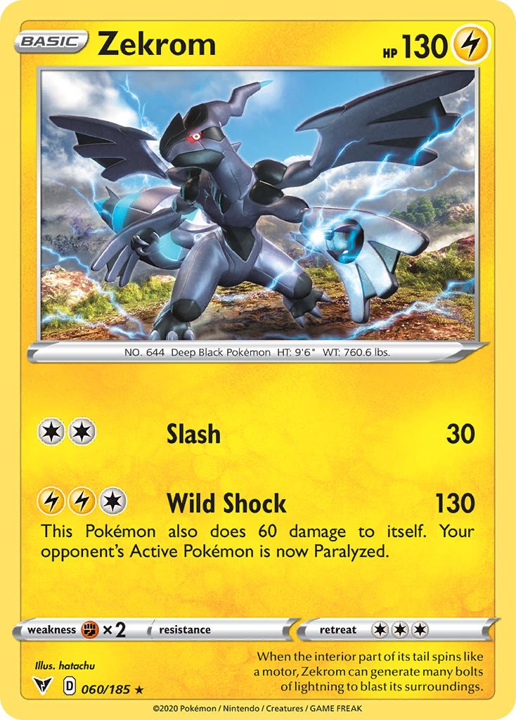 Zekrom (060/185) (Cosmos Holo) [Sword & Shield: Black Star Promos] | Jack's On Queen