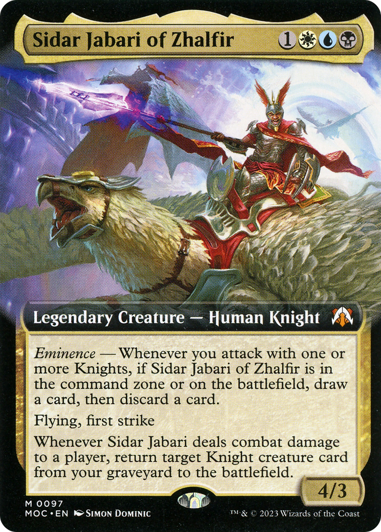 Sidar Jabari of Zhalfir (Extended Art) [March of the Machine Commander] | Jack's On Queen